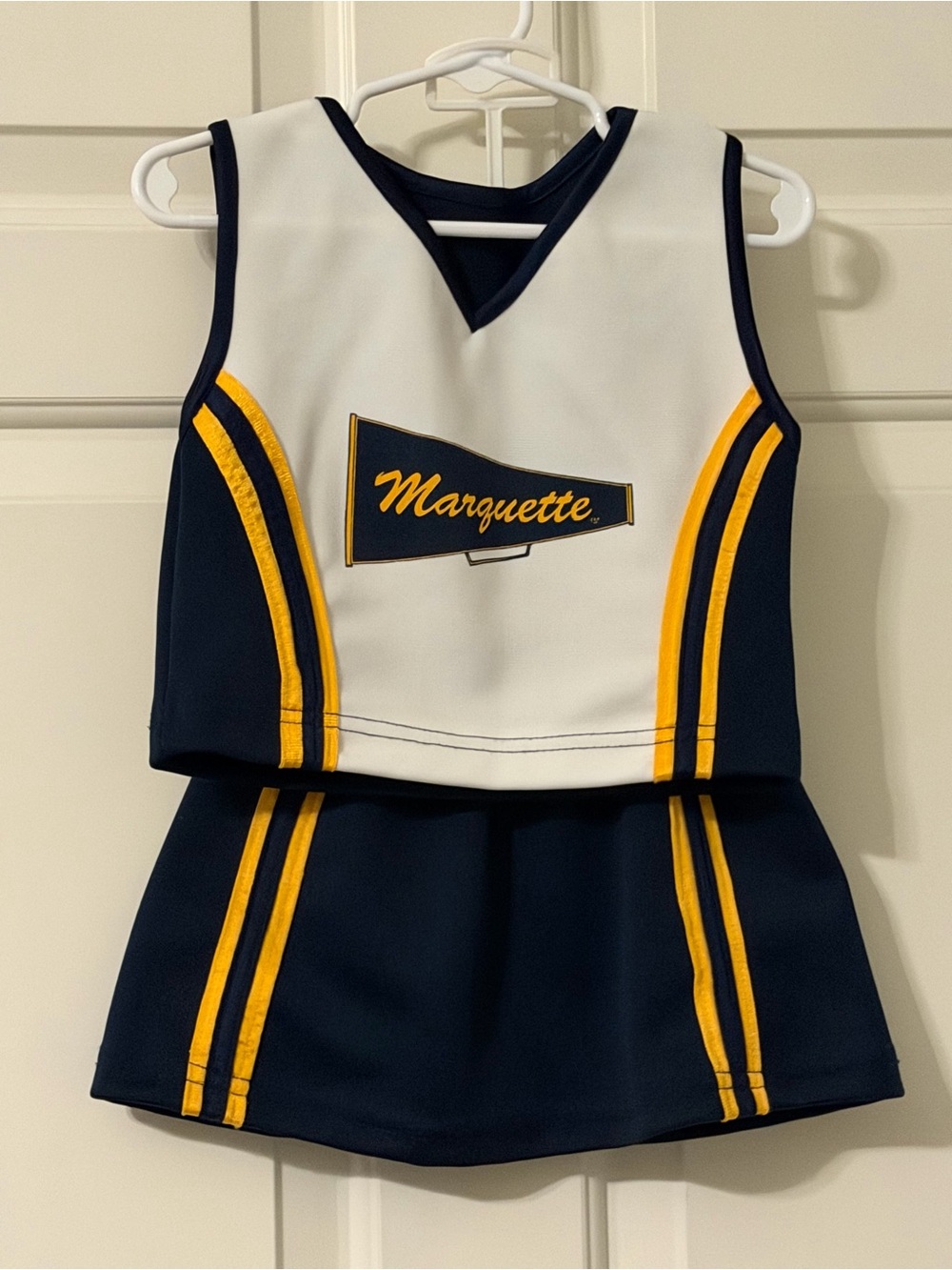 Girls' Marquette Cheer Tank Top and Skirt Set